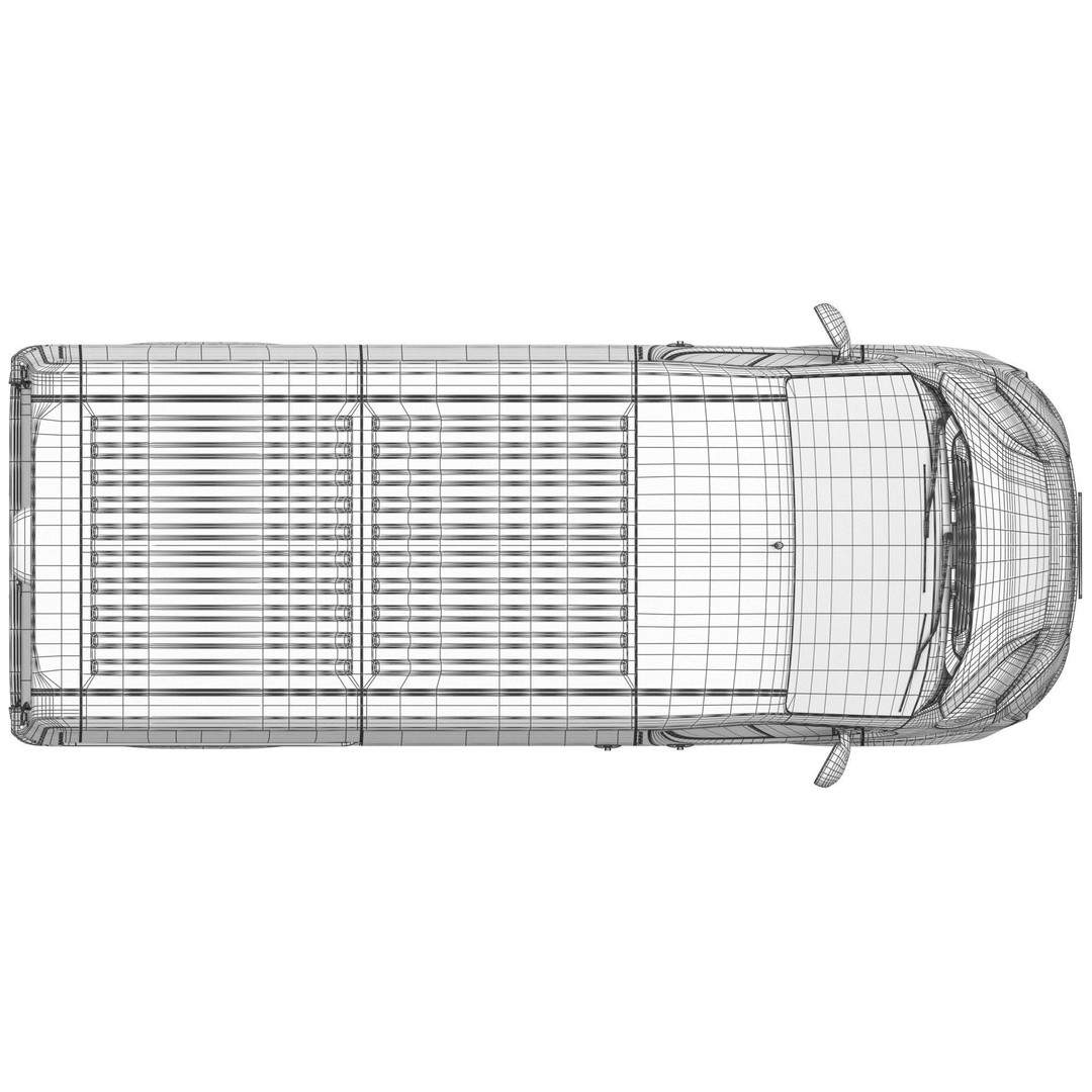 L2H1 Global Commercial Van 3D Model – Detailed Cargo Vehicle, FBX - View 23