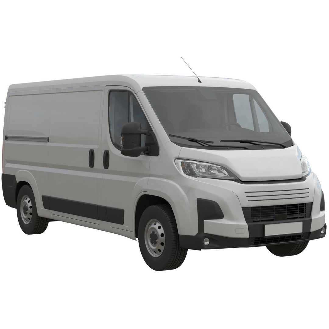 L2H1 Global Commercial Van 3D Model – Detailed Cargo Vehicle, FBX - View 3