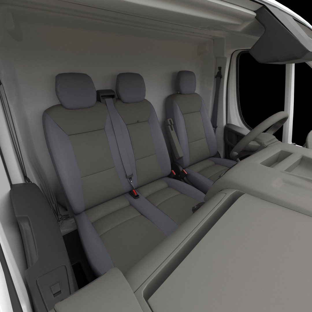 L2H1 Global Commercial Van 3D Model – Detailed Cargo Vehicle, FBX - View 30