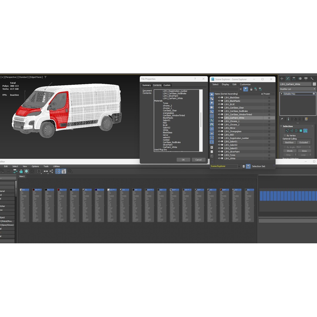 L2H1 Global Commercial Van 3D Model – Detailed Cargo Vehicle, FBX - View 31