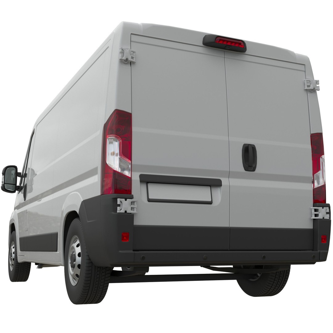 L2H1 Global Commercial Van 3D Model – Detailed Cargo Vehicle, FBX - View 6