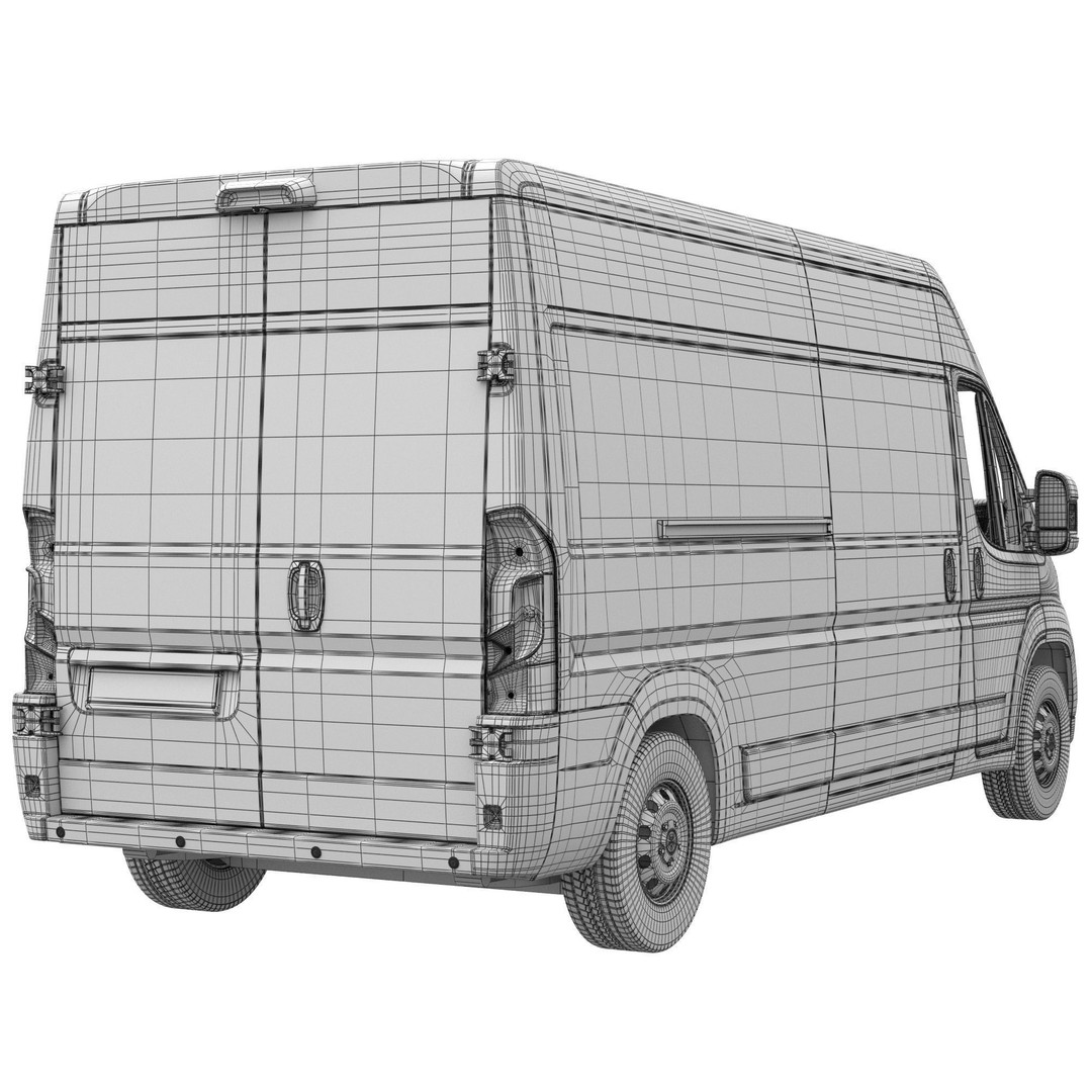 L3H2 Global Commercial Van 3D Model – Detailed Light Commercial Vehicle, FBX - View 17