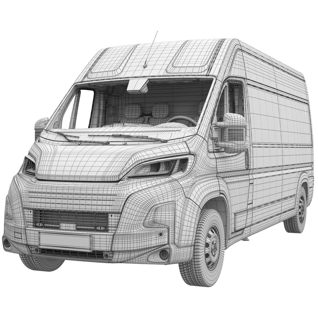 L3H2 Global Commercial Van 3D Model – Detailed Light Commercial Vehicle, FBX - View 18