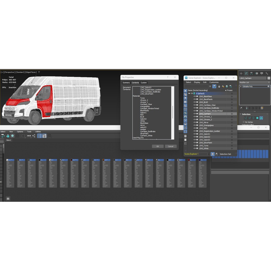 L3H2 Global Commercial Van 3D Model – Detailed Light Commercial Vehicle, FBX - View 31