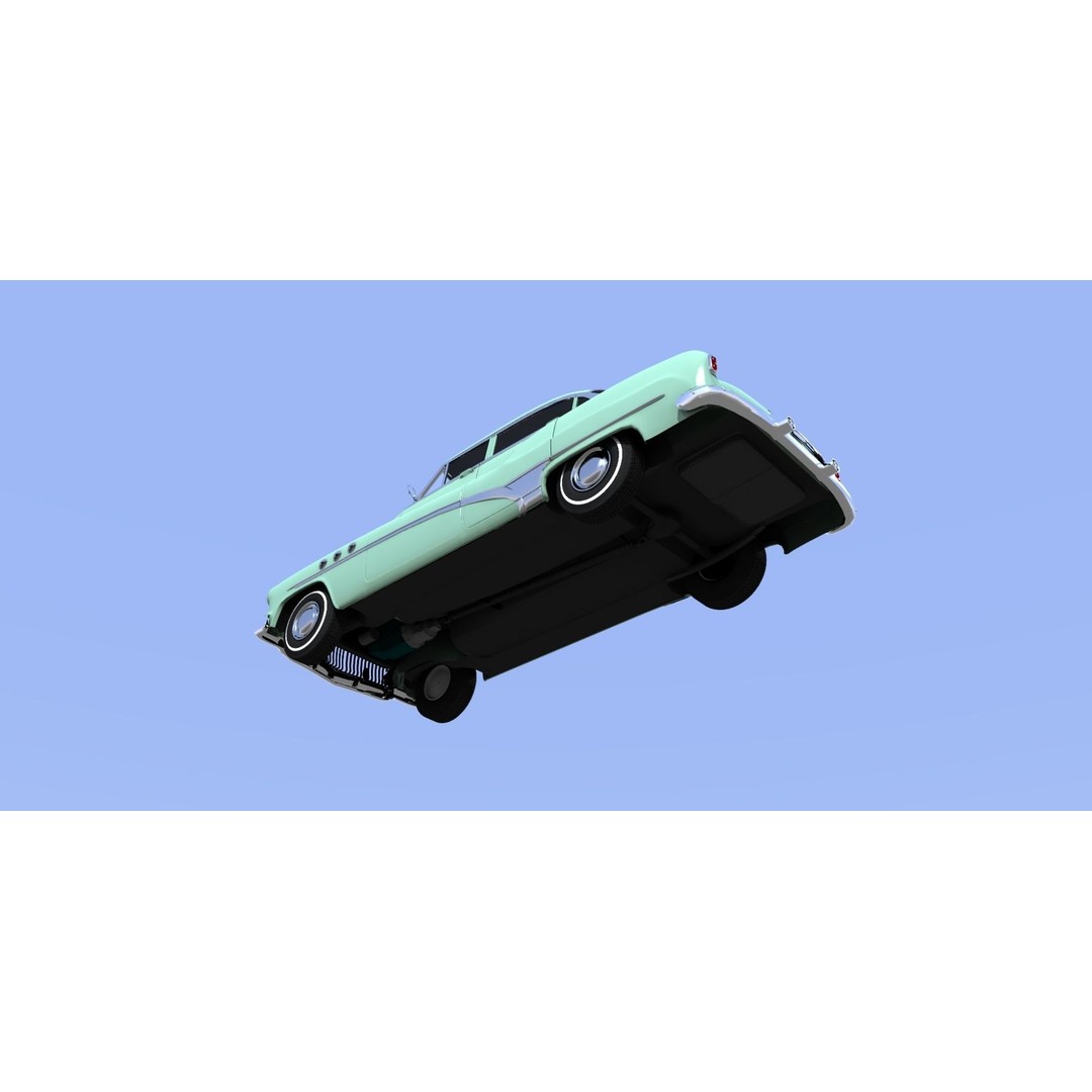 1951 Buick Super 3D Model – Classic Car Asset, FBX, Rigged - View 14