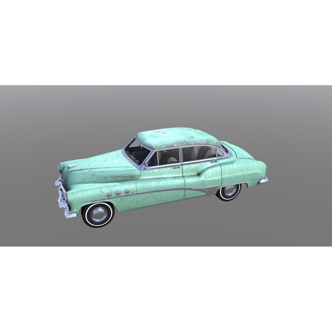 1951 Buick Super 3D Model – Classic Car Asset, FBX, Rigged - View 16