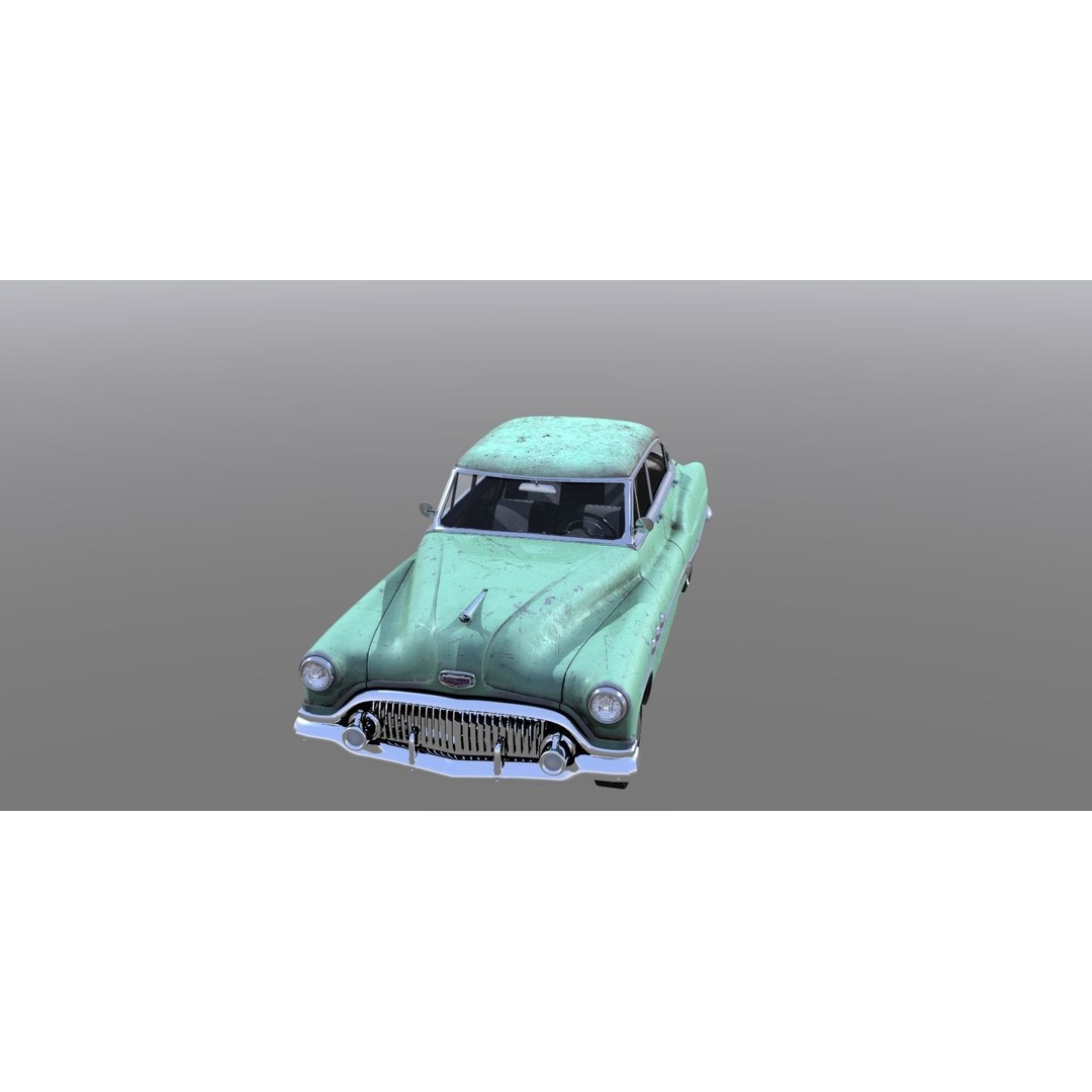 1951 Buick Super 3D Model – Classic Car Asset, FBX, Rigged - View 17