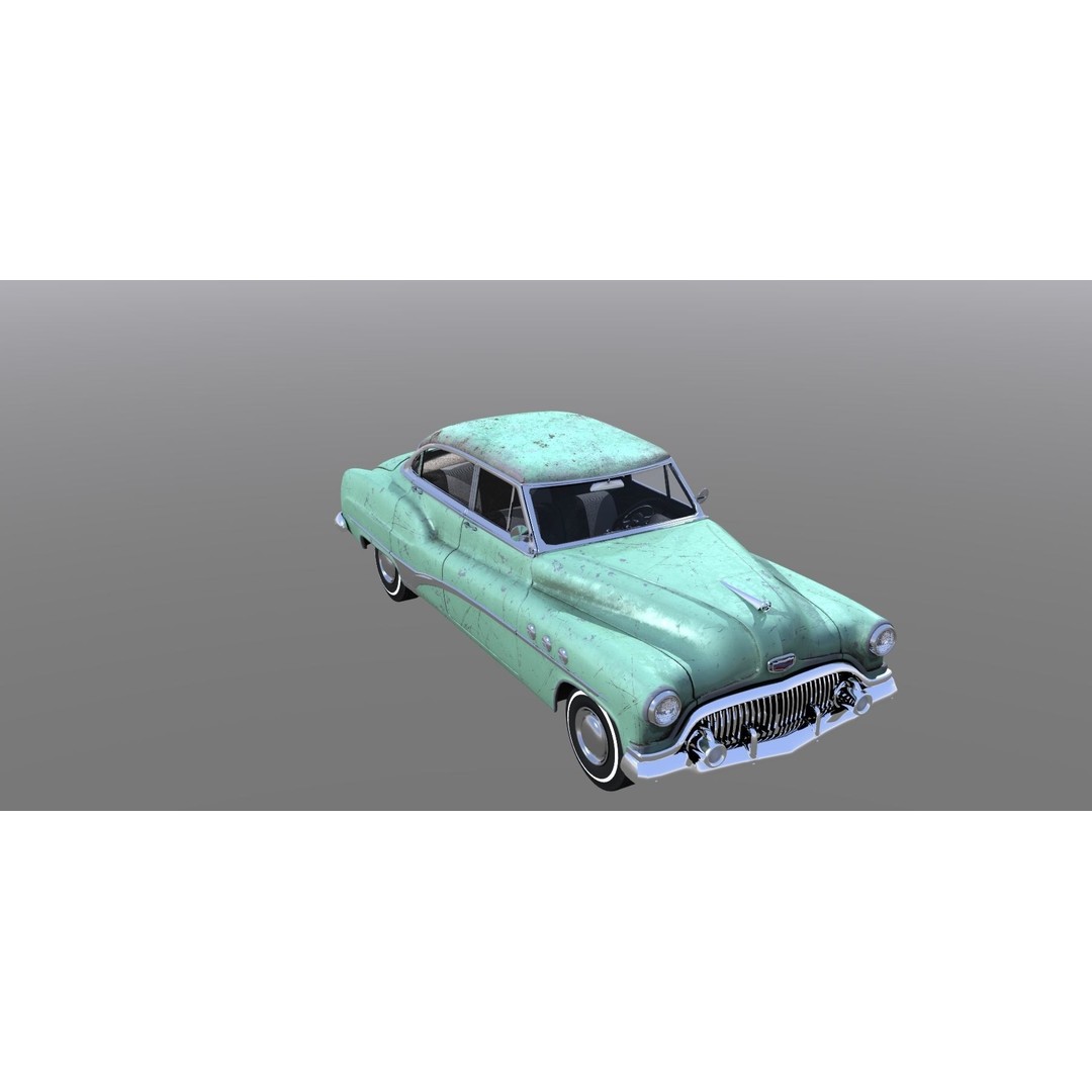 1951 Buick Super 3D Model – Classic Car Asset, FBX, Rigged - View 18
