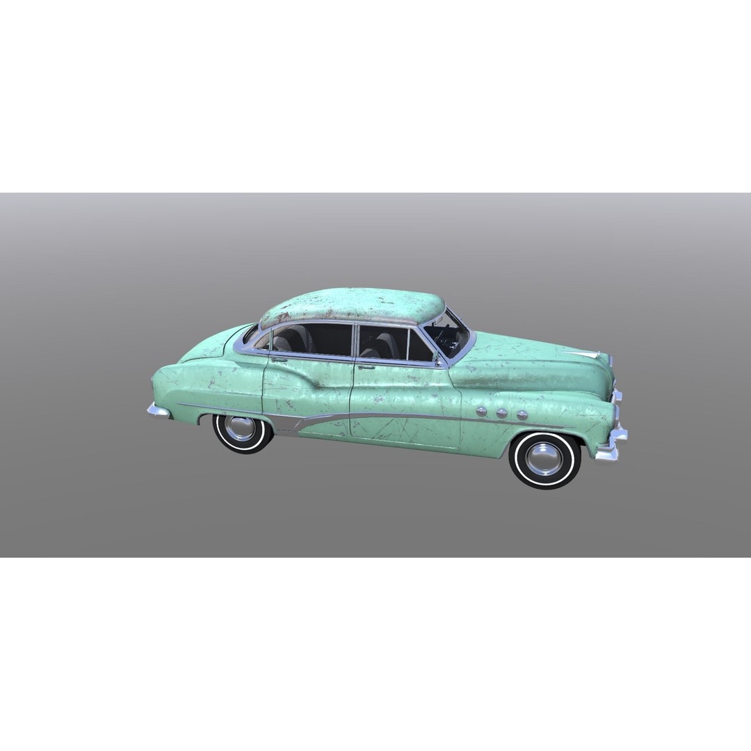 1951 Buick Super 3D Model – Classic Car Asset, FBX, Rigged - View 19