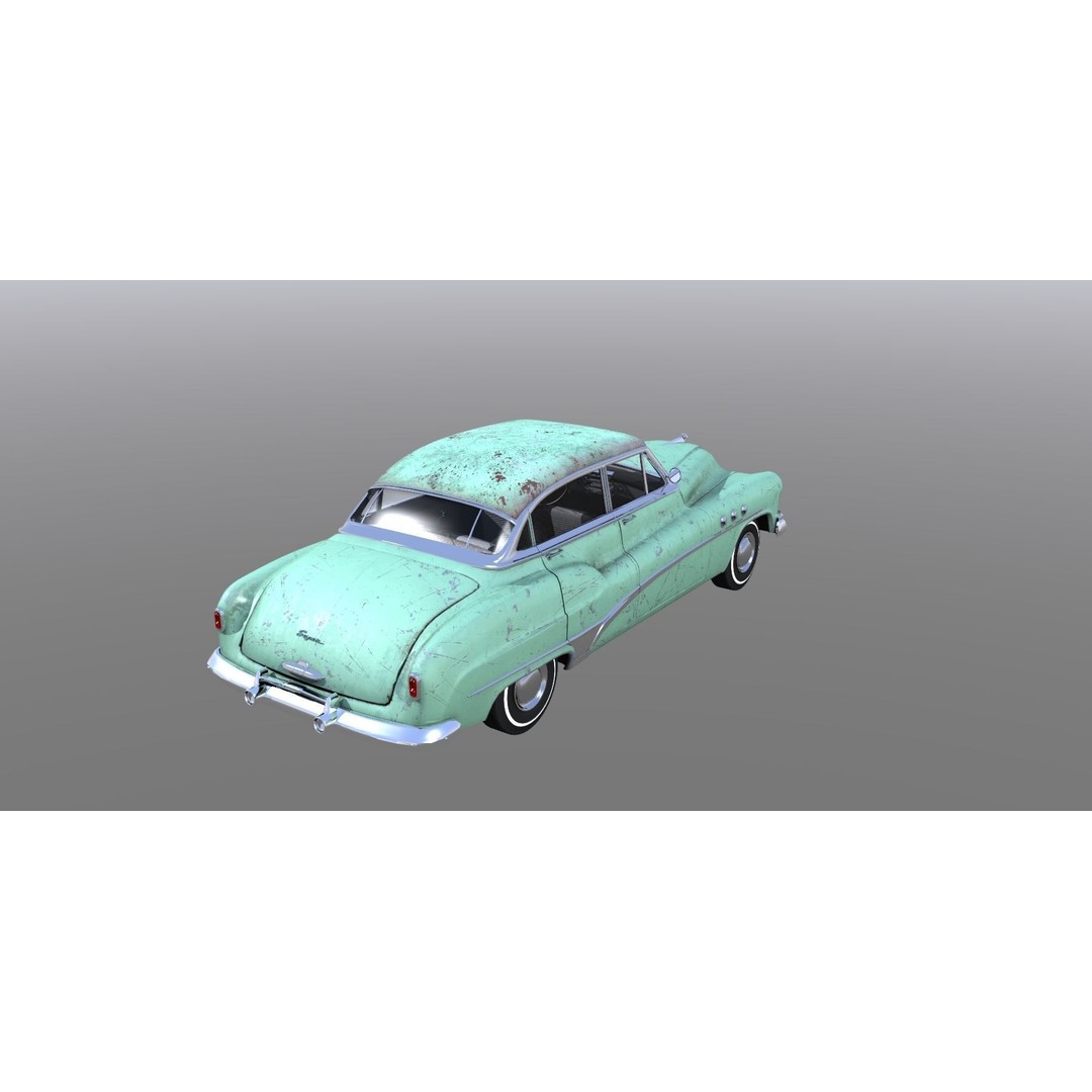 1951 Buick Super 3D Model – Classic Car Asset, FBX, Rigged - View 20