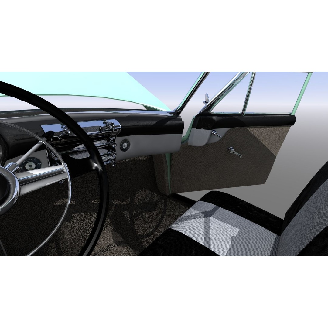 1951 Buick Super 3D Model – Classic Car Asset, FBX, Rigged - View 27