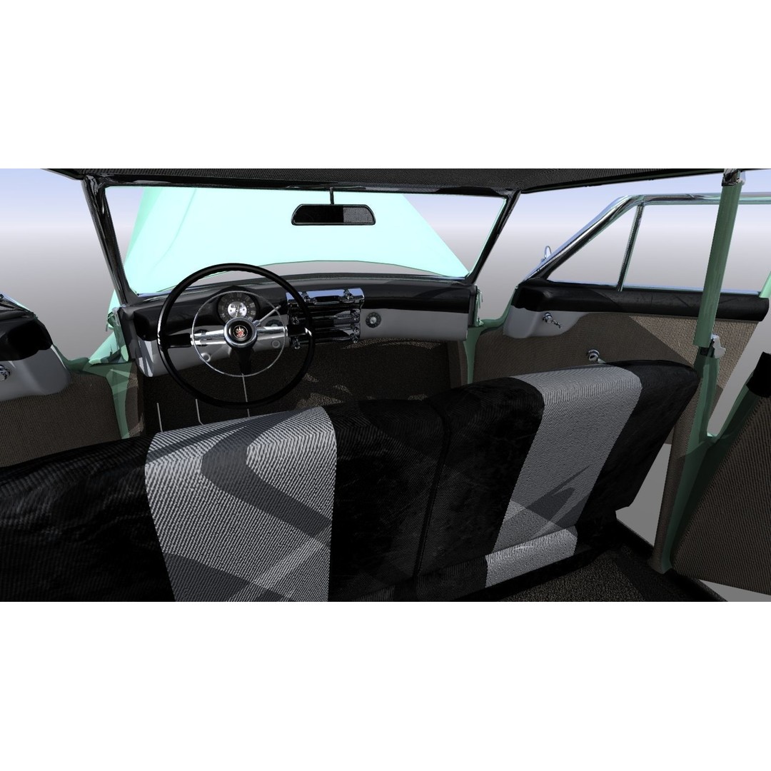 1951 Buick Super 3D Model – Classic Car Asset, FBX, Rigged - View 30