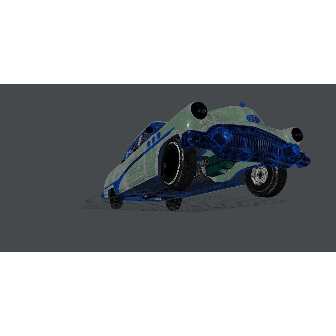 1951 Buick Super 3D Model – Classic Car Asset, FBX, Rigged - View 33