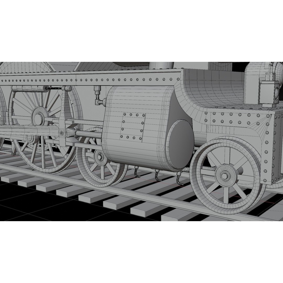 GWR 4900 Class 5972 Olton Hall 3D Model – Low Poly Rigged Game Asset, FBX - View 17