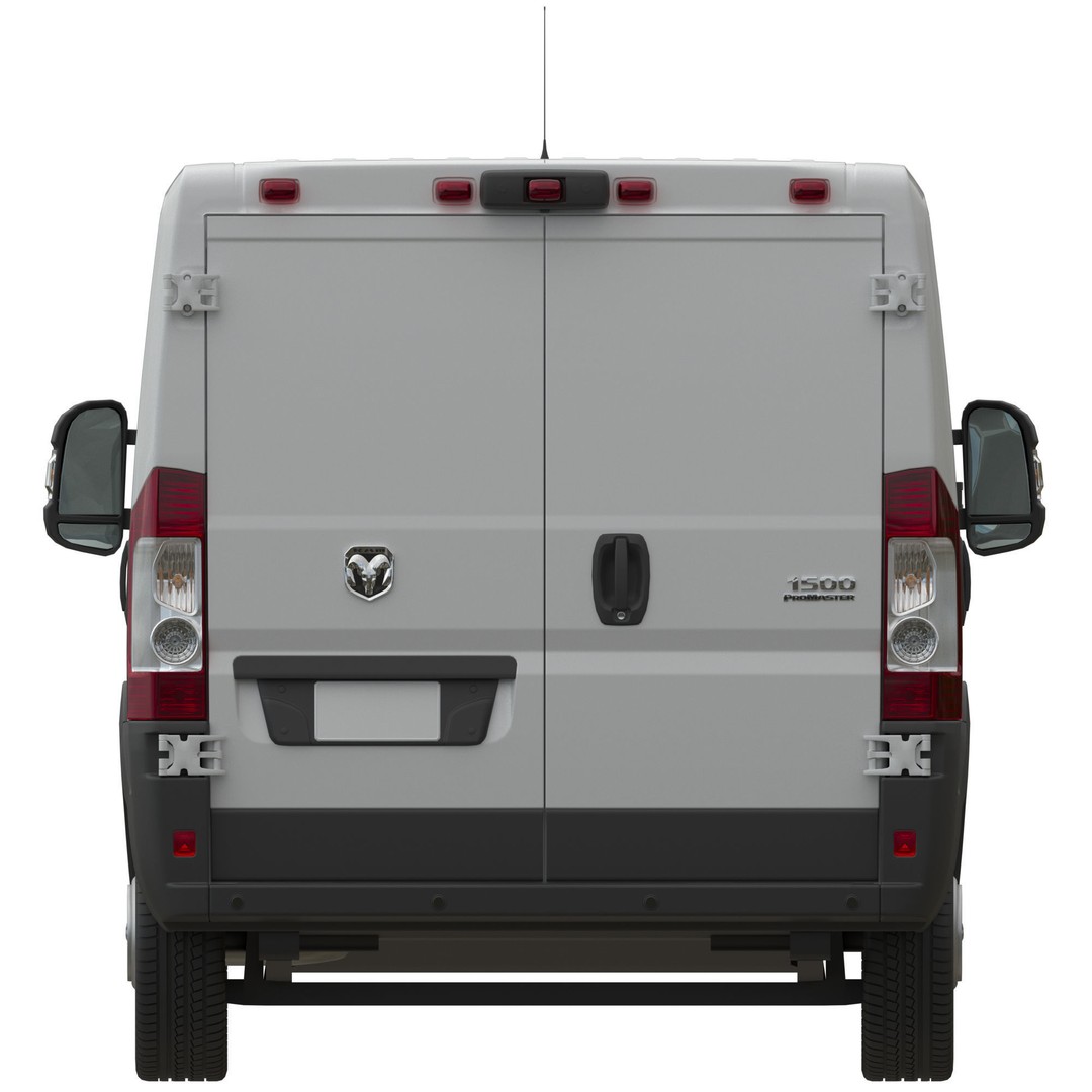 2024 Ram ProMaster 1500 Cargo Van 3D Model – Low Roof, FBX, Game Ready - View 10