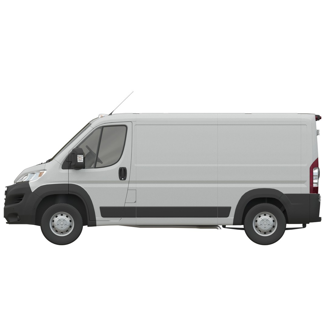 2024 Ram ProMaster 1500 Cargo Van 3D Model – Low Roof, FBX, Game Ready - View 12