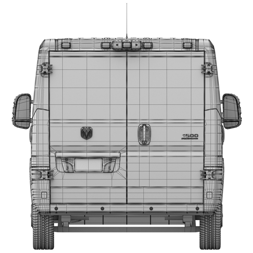 2024 Ram ProMaster 1500 Cargo Van 3D Model – Low Roof, FBX, Game Ready - View 19