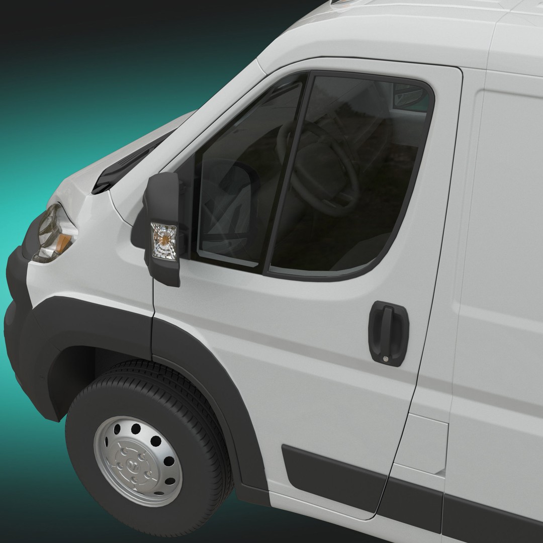 2024 Ram ProMaster 1500 Cargo Van 3D Model – Low Roof, FBX, Game Ready - View 8