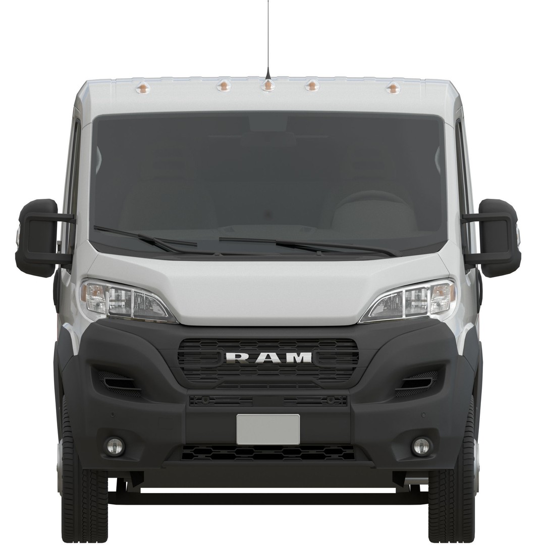 2024 Ram ProMaster 1500 Cargo Van 3D Model – Low Roof, FBX, Game Ready - View 9