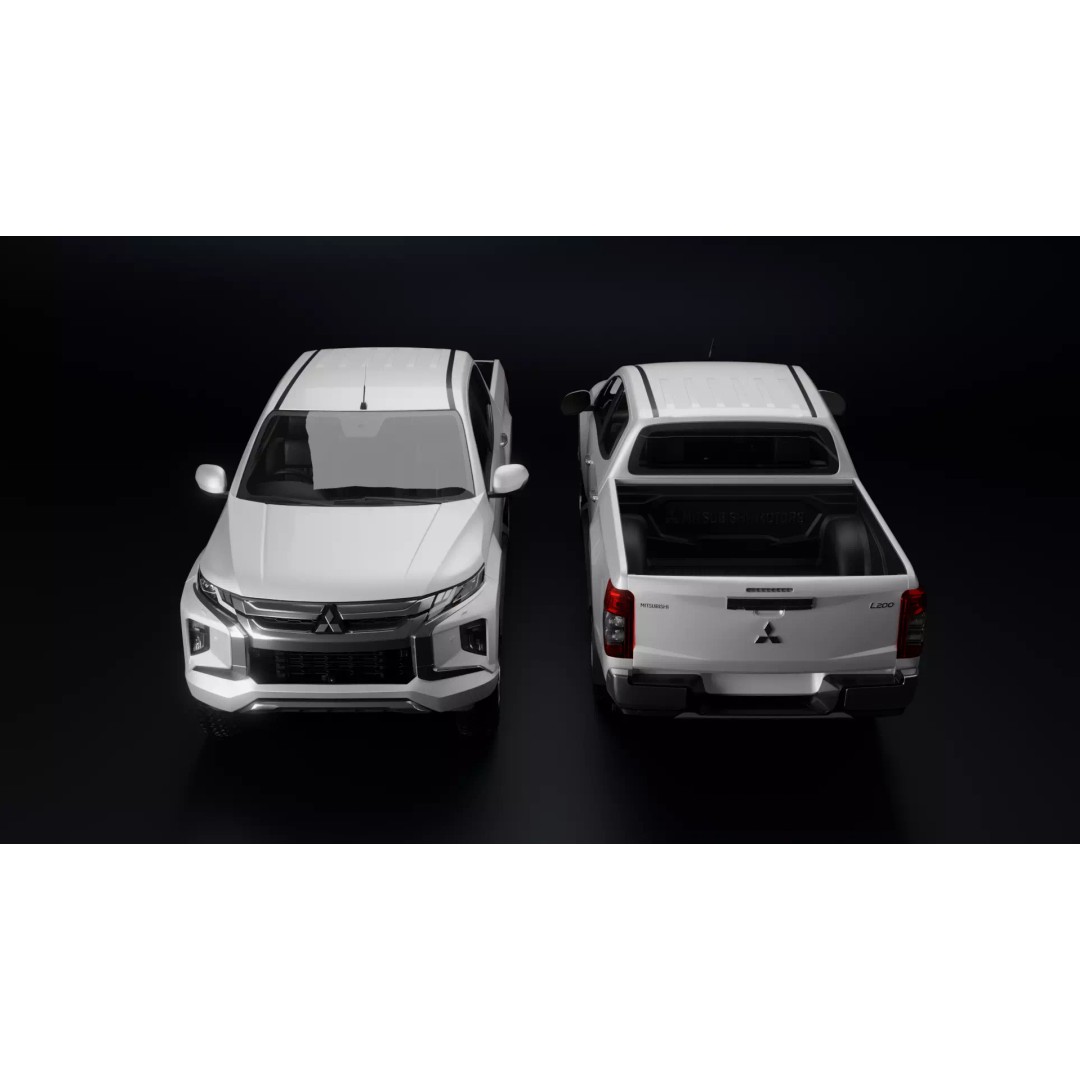 Mitsubishi L200 Pickup Truck 3D Model – High-Quality Game-Ready Asset, FBX, OBJ - View 12