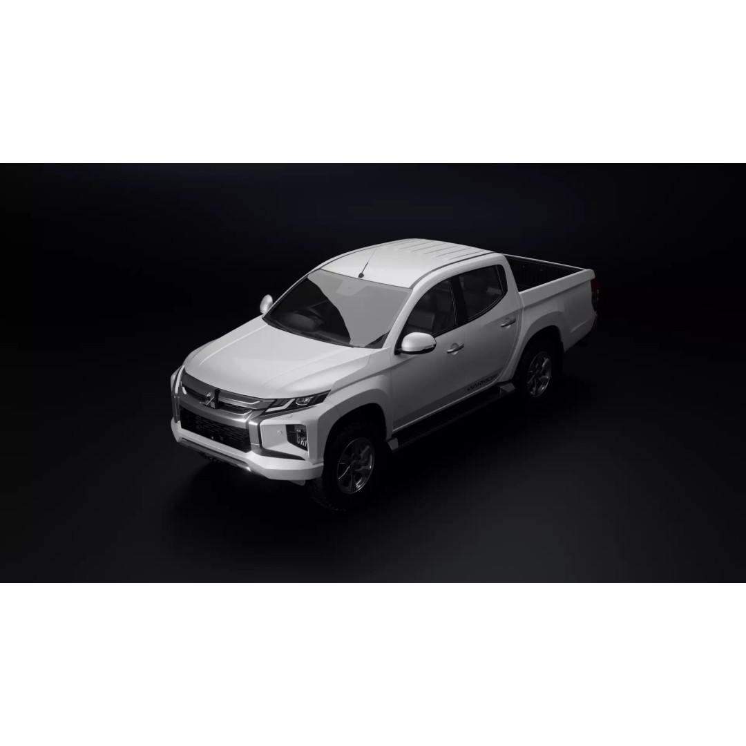 Mitsubishi L200 Pickup Truck 3D Model – High-Quality Game-Ready Asset, FBX, OBJ - View 13