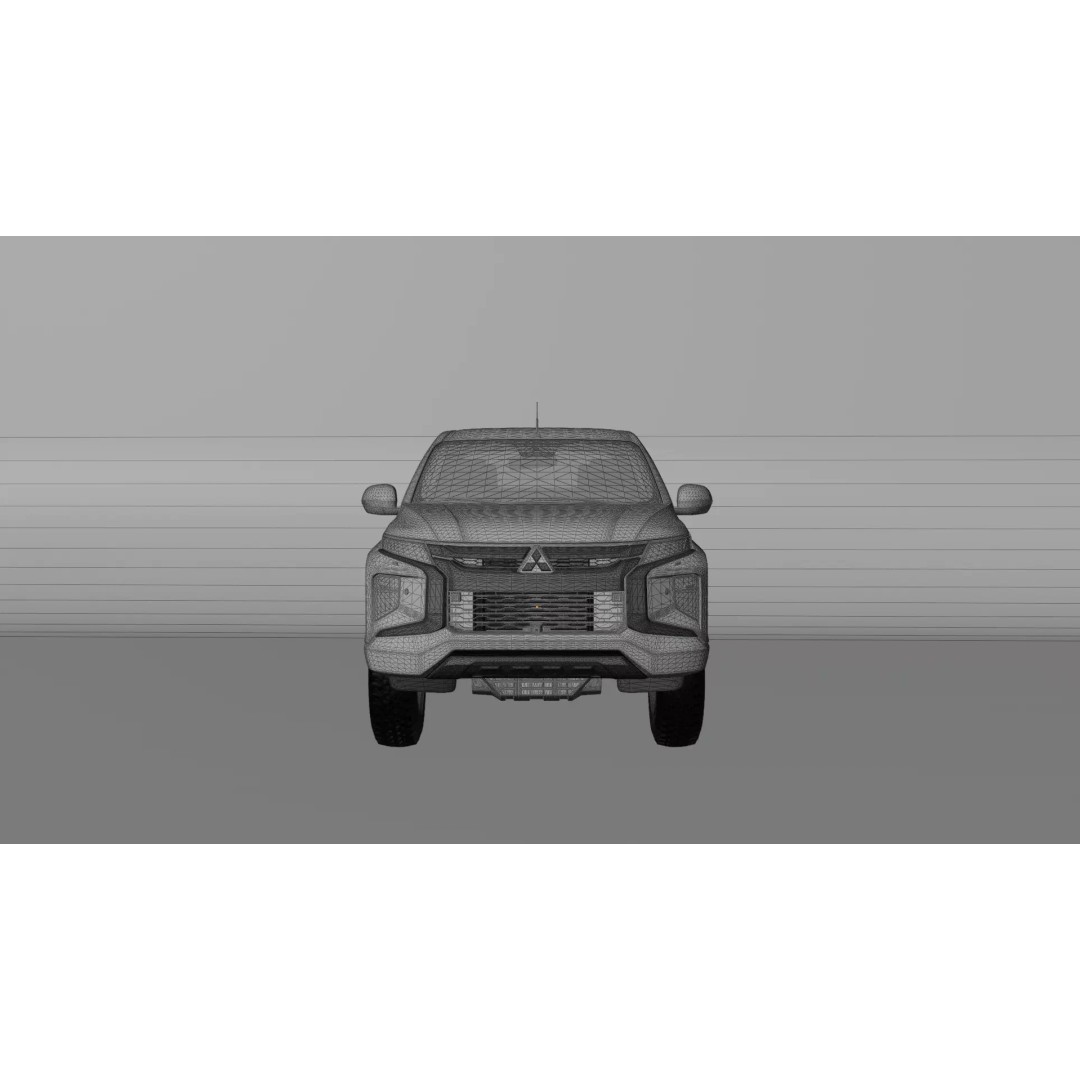 Mitsubishi L200 Pickup Truck 3D Model – High-Quality Game-Ready Asset, FBX, OBJ - View 15