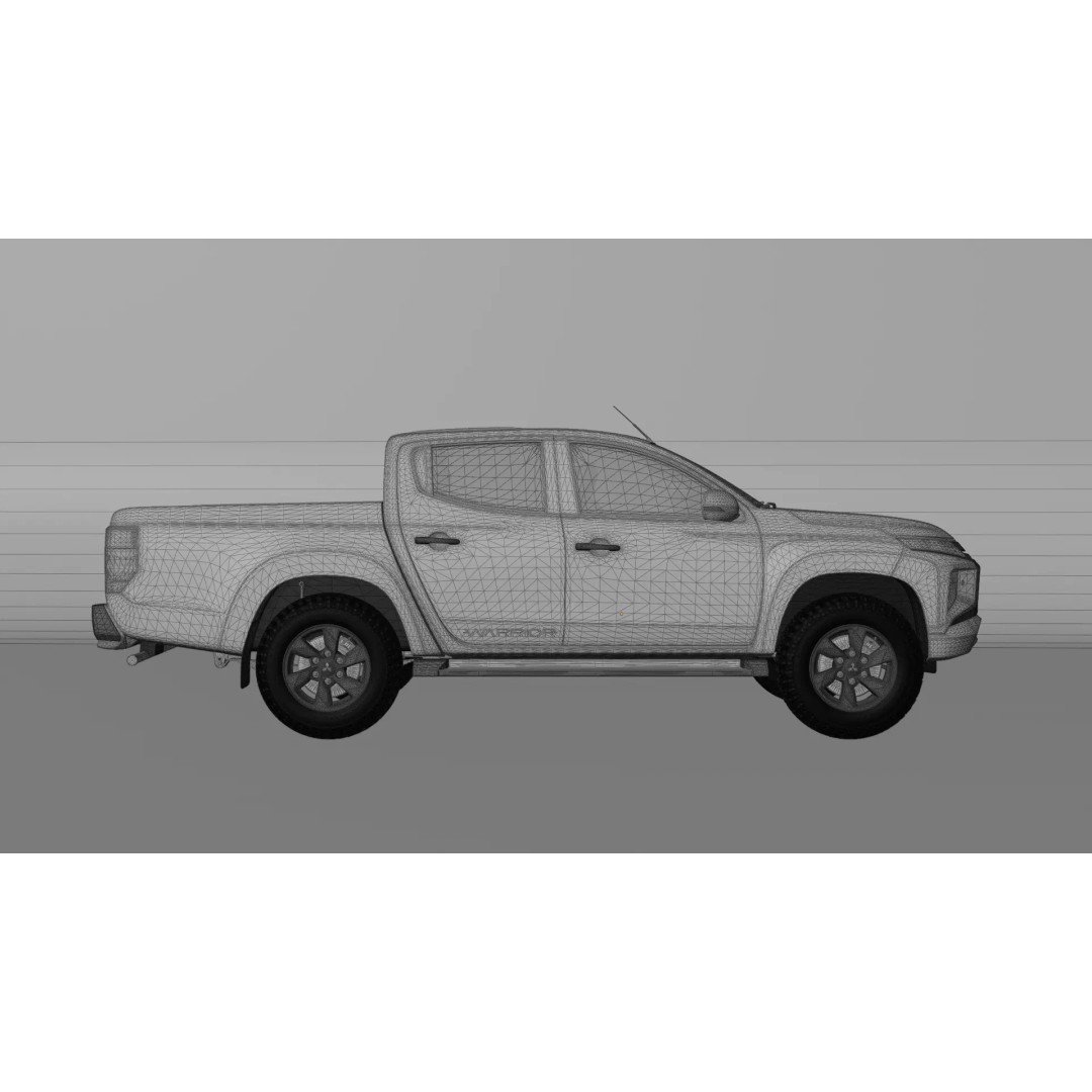 Mitsubishi L200 Pickup Truck 3D Model – High-Quality Game-Ready Asset, FBX, OBJ - View 16