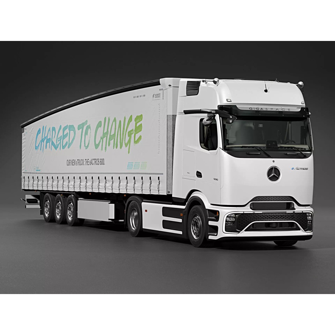 2025 Mercedes-Benz eActros 600 GigaSpace 3D Model – High Poly Truck Asset, FBX - View 2
