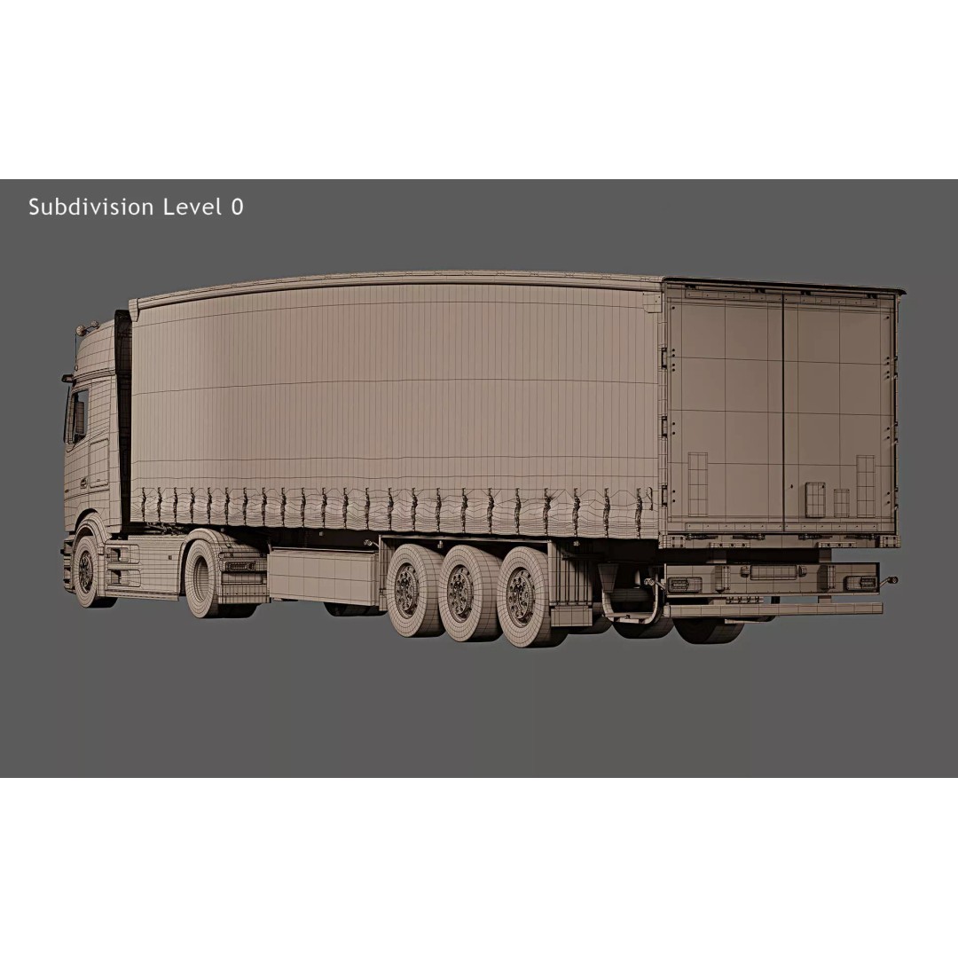 2025 Mercedes-Benz eActros 600 GigaSpace 3D Model – High Poly Truck Asset, FBX - View 29