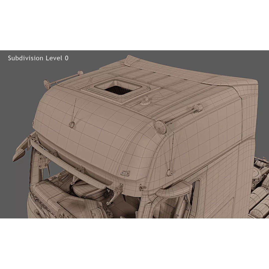 2025 Mercedes-Benz eActros 600 GigaSpace 3D Model – High Poly Truck Asset, FBX - View 30