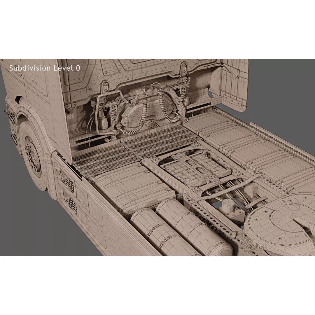 2025 Mercedes-Benz eActros 600 GigaSpace 3D Model – High Poly Truck Asset, FBX - View 31