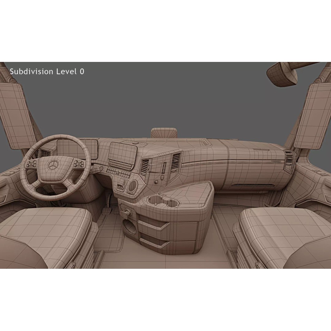 2025 Mercedes-Benz eActros 600 GigaSpace 3D Model – High Poly Truck Asset, FBX - View 32