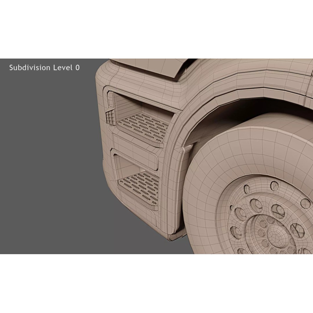 2025 Mercedes-Benz eActros 600 GigaSpace 3D Model – High Poly Truck Asset, FBX - View 36