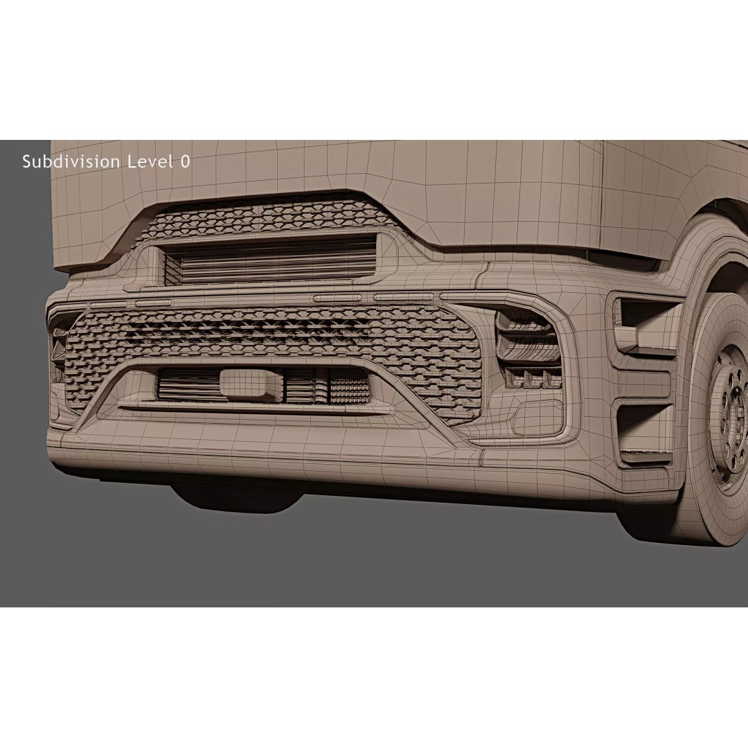 2025 Mercedes-Benz eActros 600 GigaSpace 3D Model – High Poly Truck Asset, FBX - View 39