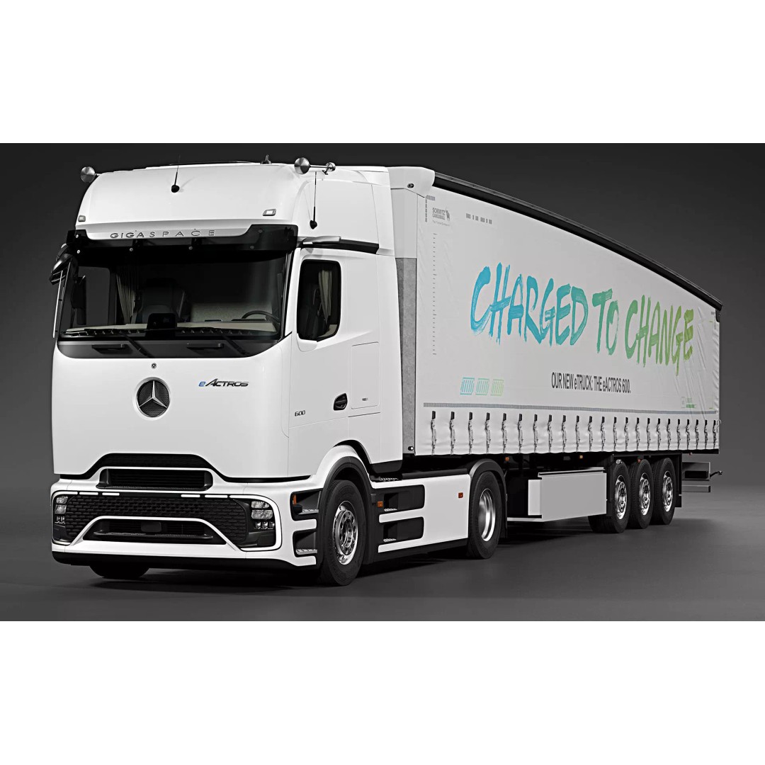 2025 Mercedes-Benz eActros 600 GigaSpace 3D Model – High Poly Truck Asset, FBX - View 6