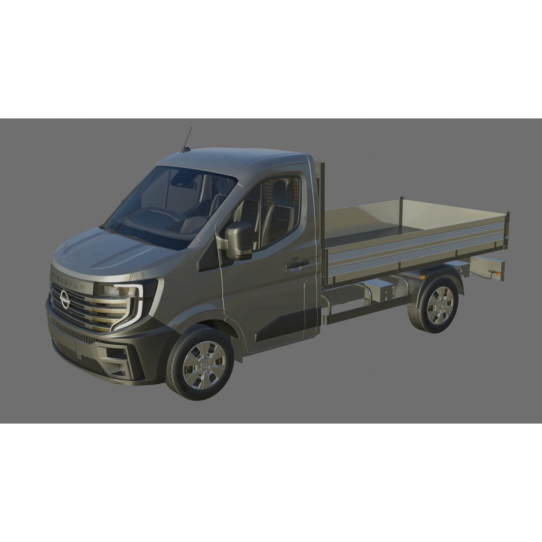 Nissan Interstar Pick-Up 2024 3D Model – Detailed Vehicle Asset, FBX/OBJ - View 24