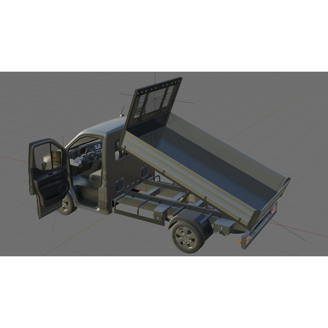 Nissan Interstar Pick-Up 2024 3D Model – Detailed Vehicle Asset, FBX/OBJ - View 30