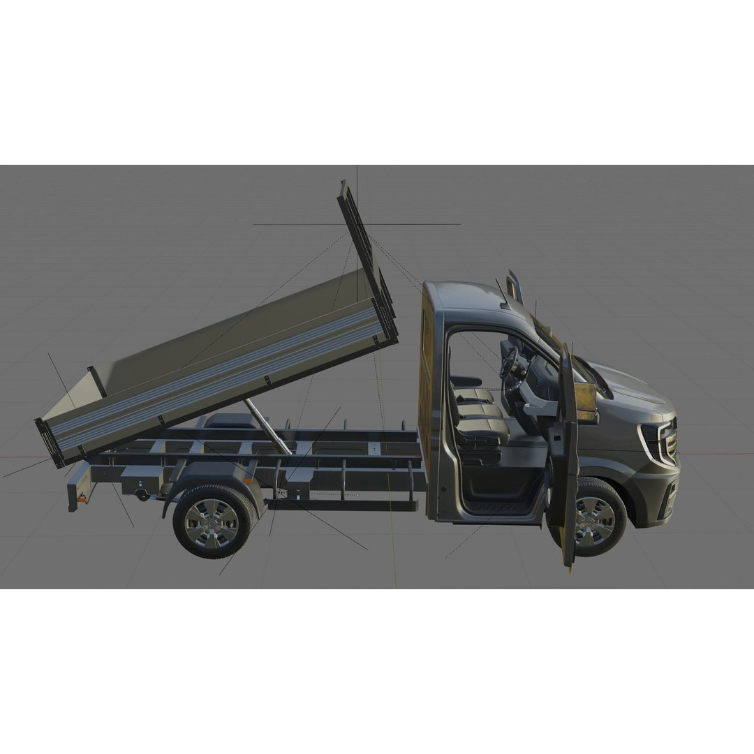 Nissan Interstar Pick-Up 2024 3D Model – Detailed Vehicle Asset, FBX/OBJ - View 31