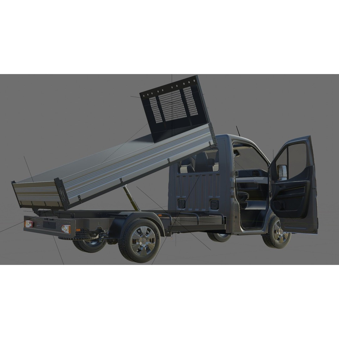 Nissan Interstar Pick-Up 2024 3D Model – Detailed Vehicle Asset, FBX/OBJ - View 32