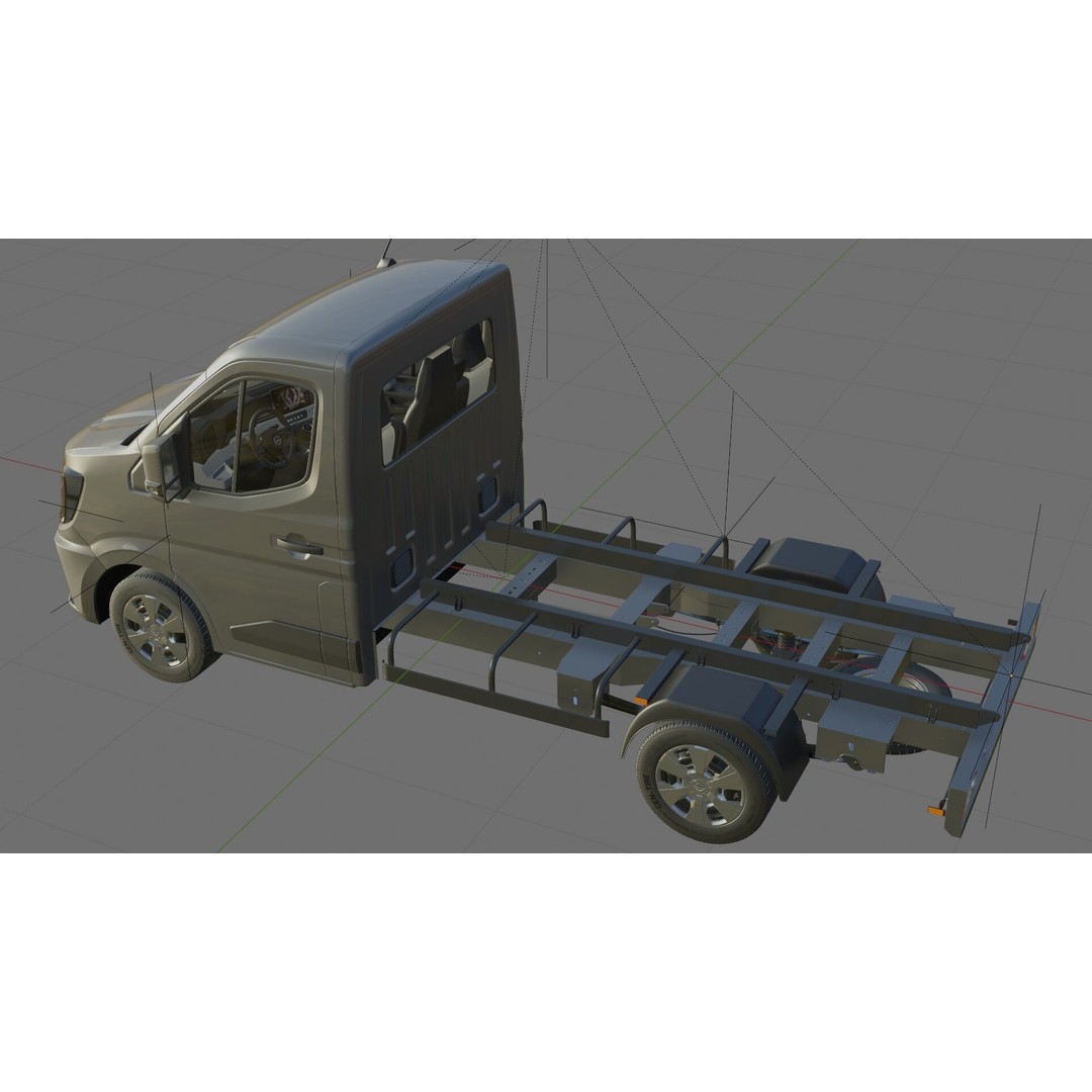 Nissan Interstar Pick-Up 2024 3D Model – Detailed Vehicle Asset, FBX/OBJ - View 34