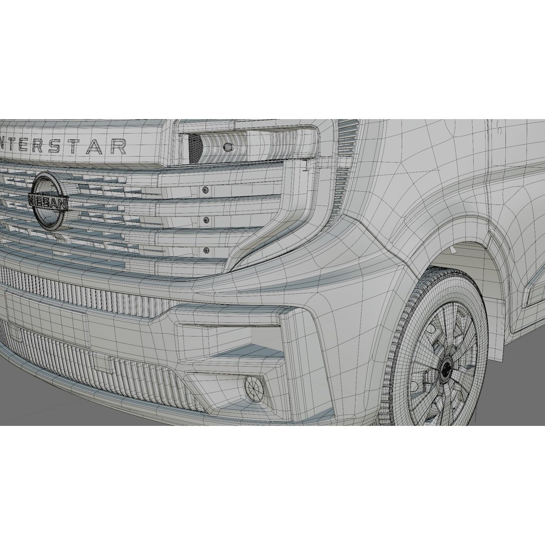 Nissan Interstar Pick-Up 2024 3D Model – Detailed Vehicle Asset, FBX/OBJ - View 37