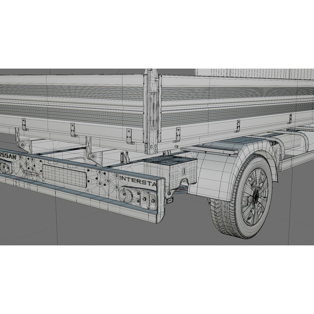 Nissan Interstar Pick-Up 2024 3D Model – Detailed Vehicle Asset, FBX/OBJ - View 38