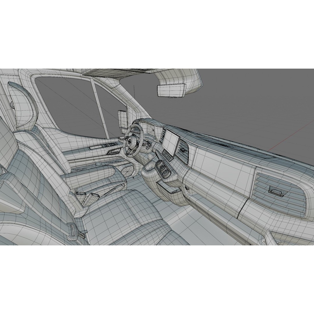 Nissan Interstar Pick-Up 2024 3D Model – Detailed Vehicle Asset, FBX/OBJ - View 39