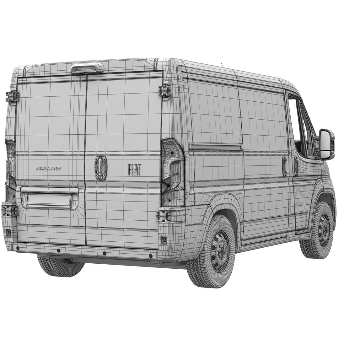 2024 FIAT DUCATO L1H1 3D Model – Detailed Commercial Van Asset, FBX - View 16