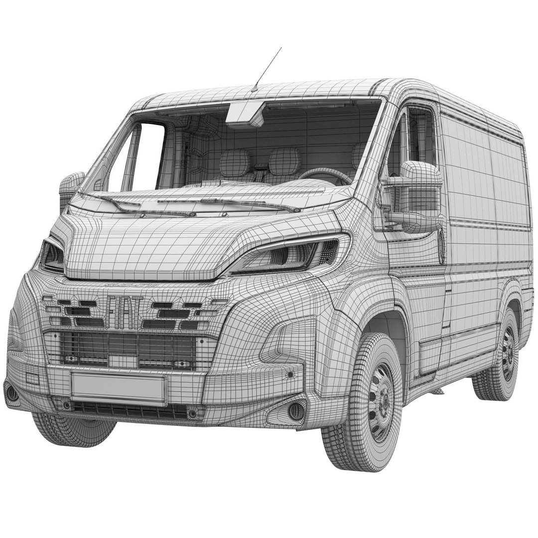 2024 FIAT DUCATO L1H1 3D Model – Detailed Commercial Van Asset, FBX - View 17