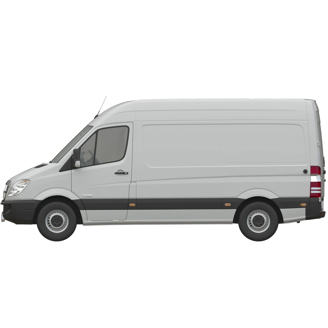 Dodge Sprinter 2500 Panel Van 3D Model – High Poly, FBX, Game Ready - View 12