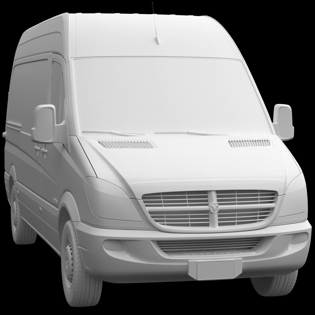 Dodge Sprinter 2500 Panel Van 3D Model – High Poly, FBX, Game Ready - View 14