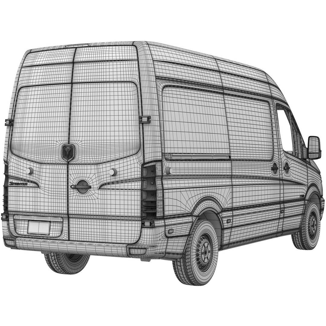 Dodge Sprinter 2500 Panel Van 3D Model – High Poly, FBX, Game Ready - View 16