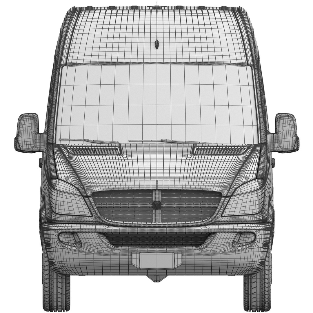 Dodge Sprinter 2500 Panel Van 3D Model – High Poly, FBX, Game Ready - View 18