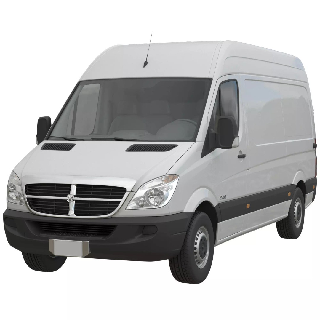 Dodge Sprinter 2500 Panel Van 3D Model – High Poly, FBX, Game Ready - View 2